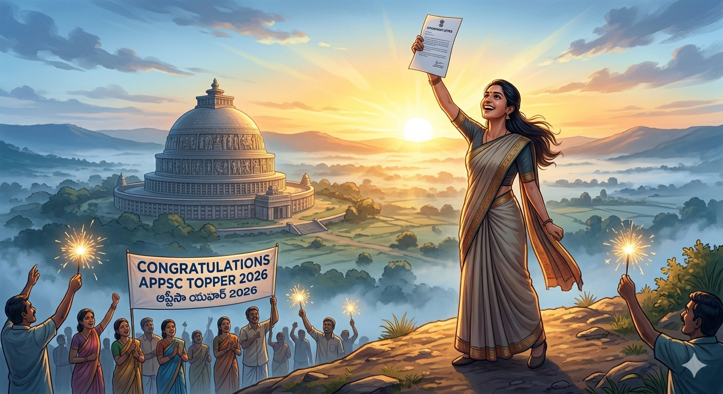 APPSC 2026 success topper government job Andhra Pradesh motivation