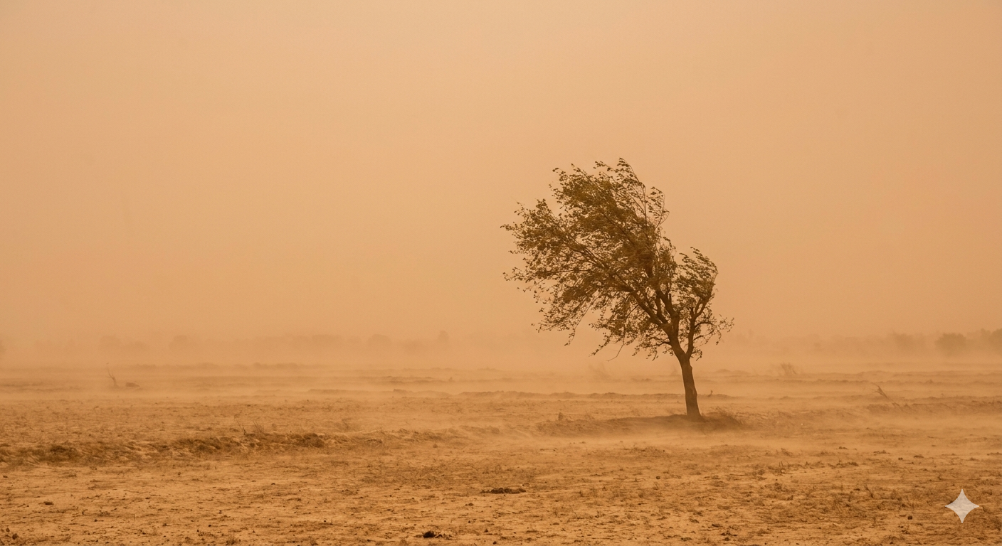 Loo hot dry wind over northern India