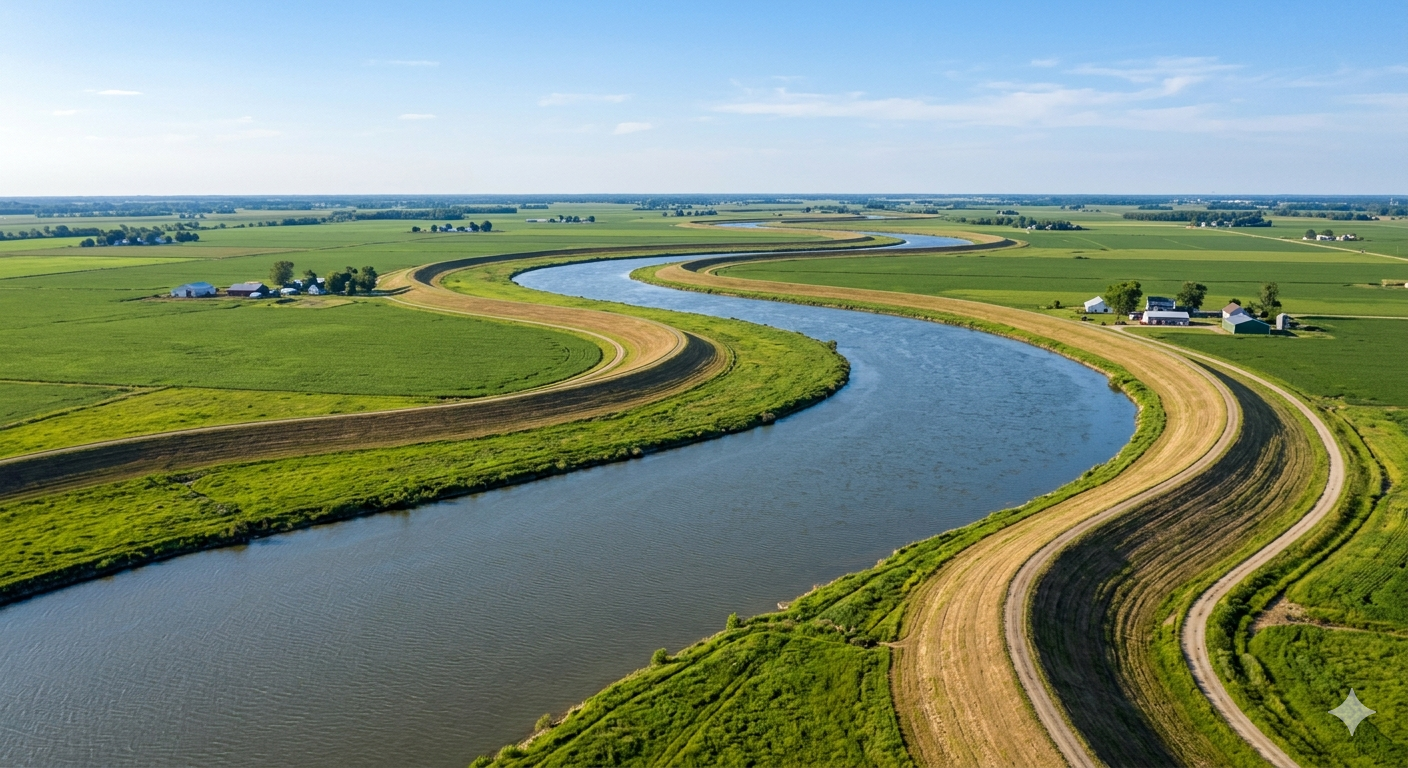 Levees aerial view