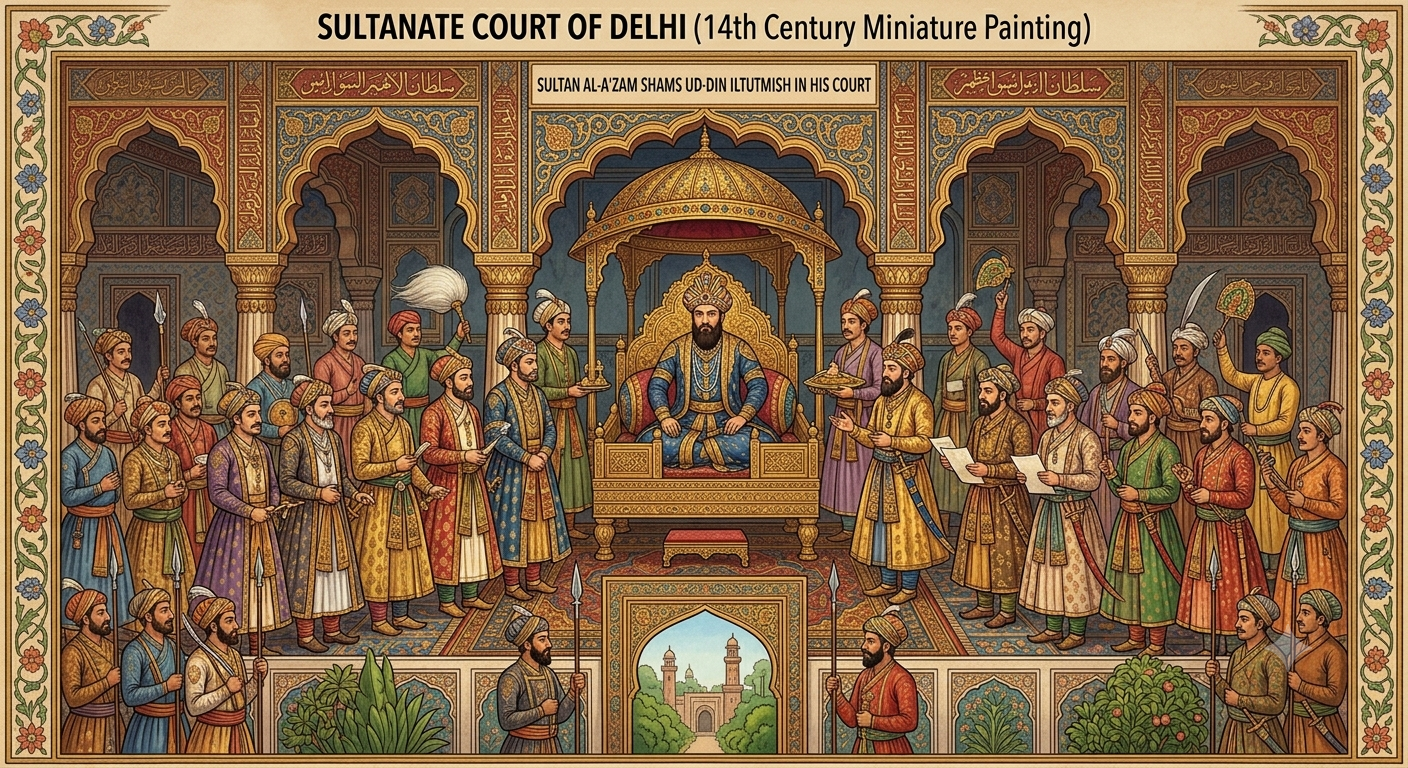 Muhammad bin Tughlaq court painting