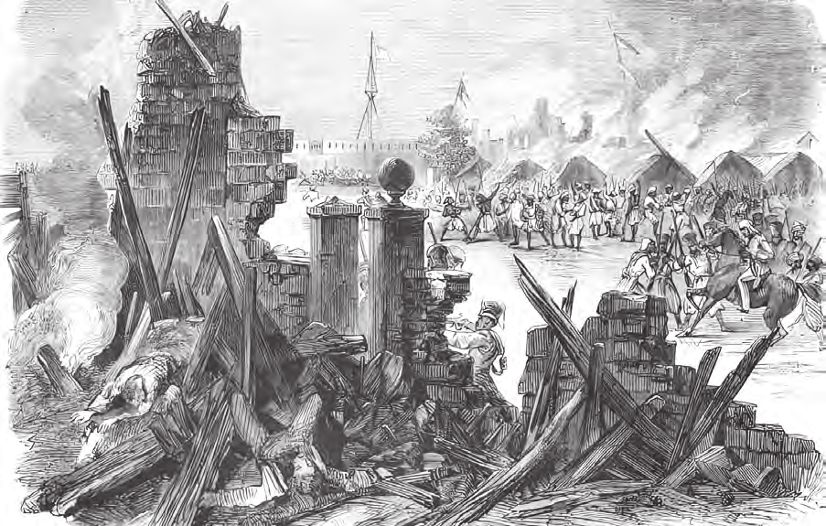 Sepoys revolting at Meerut 1857