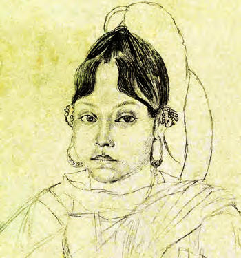 Portrait of Begum Hazrat Mahal of Lucknow