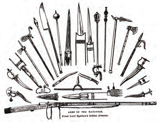 Maratha weapons swords lances guns