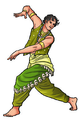 Folk dance pose