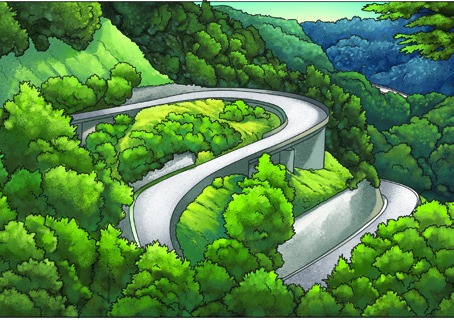 Fig 4.26: A mountain road