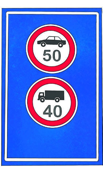Fig 4.29: Speed limit sign