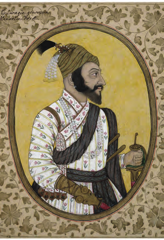 Painting of Chhatrapati Shivaji made in the 1680s British Museum
