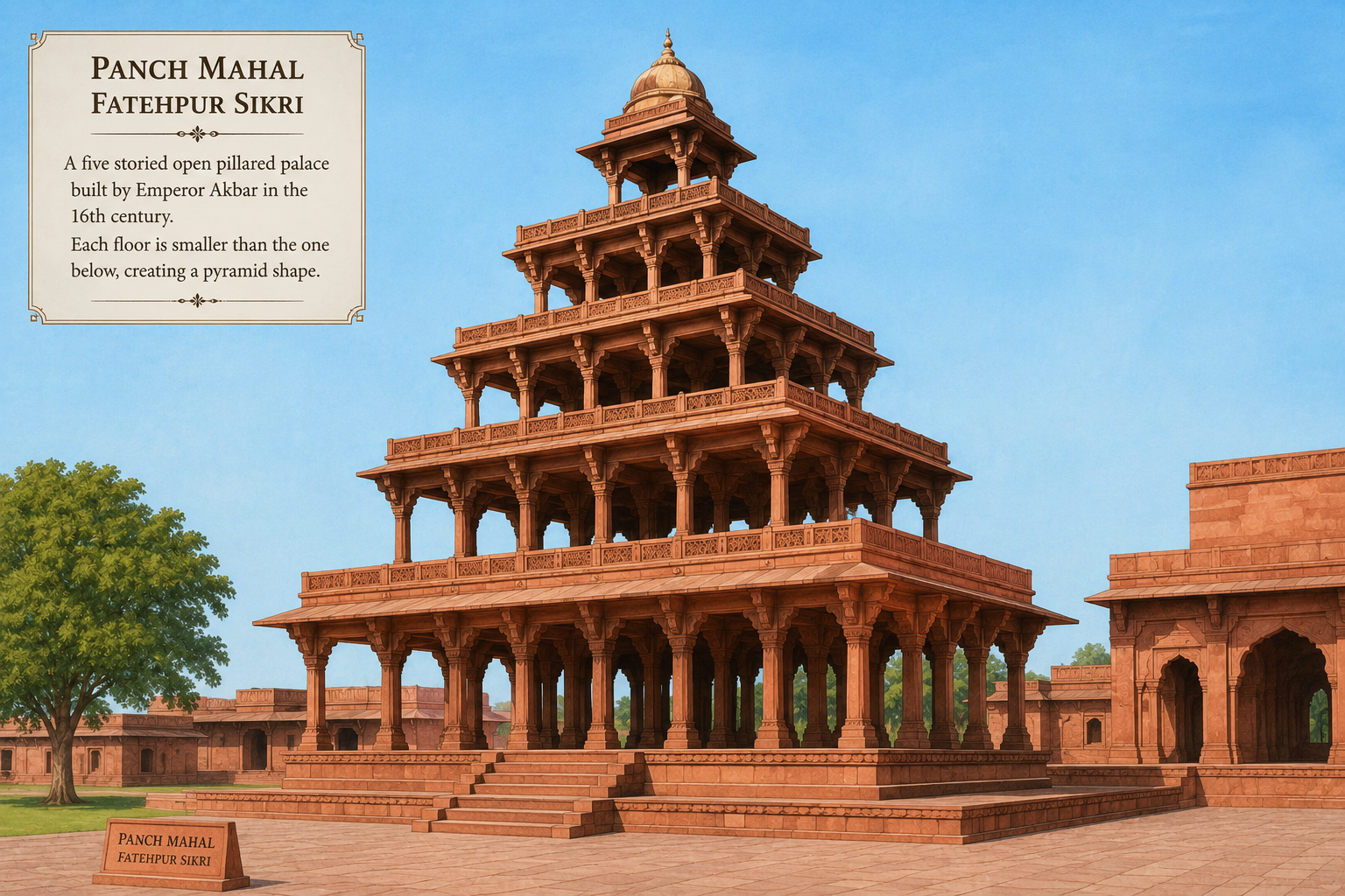 Panch Mahal Fatehpur Sikri