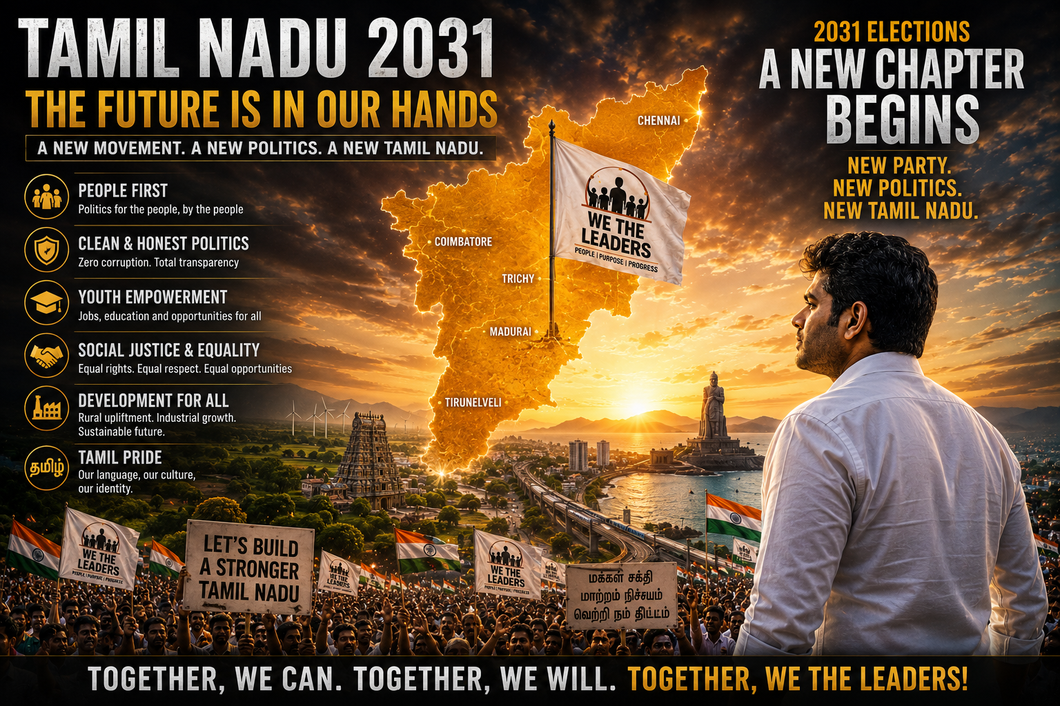 Tamil Nadu 2031 elections new party We The Leaders political future
