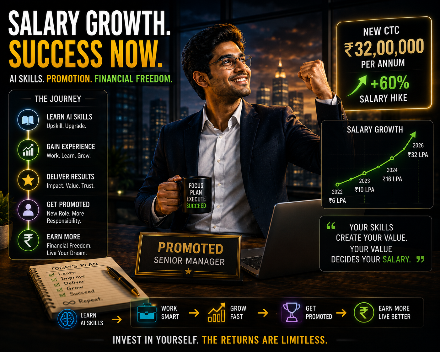 Indian professional salary hike AI skills career growth 2026