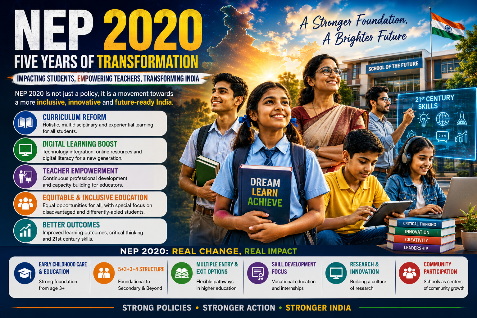 NEP 2020 five years impact India education transformation 2026
