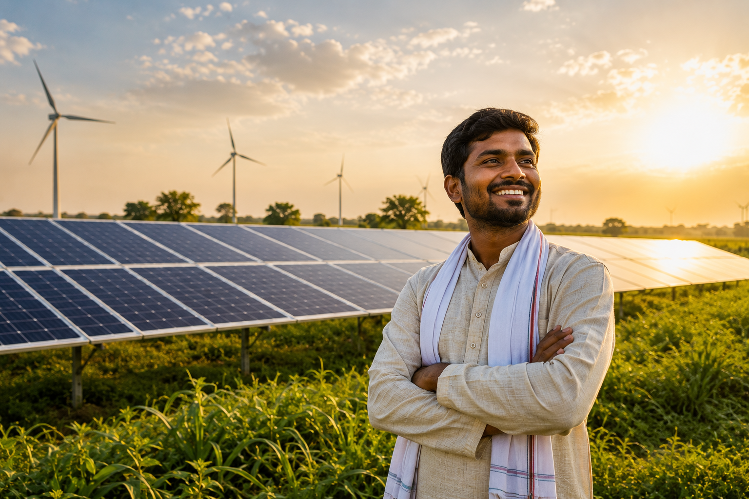 India renewable energy solar panels green future climate action hope