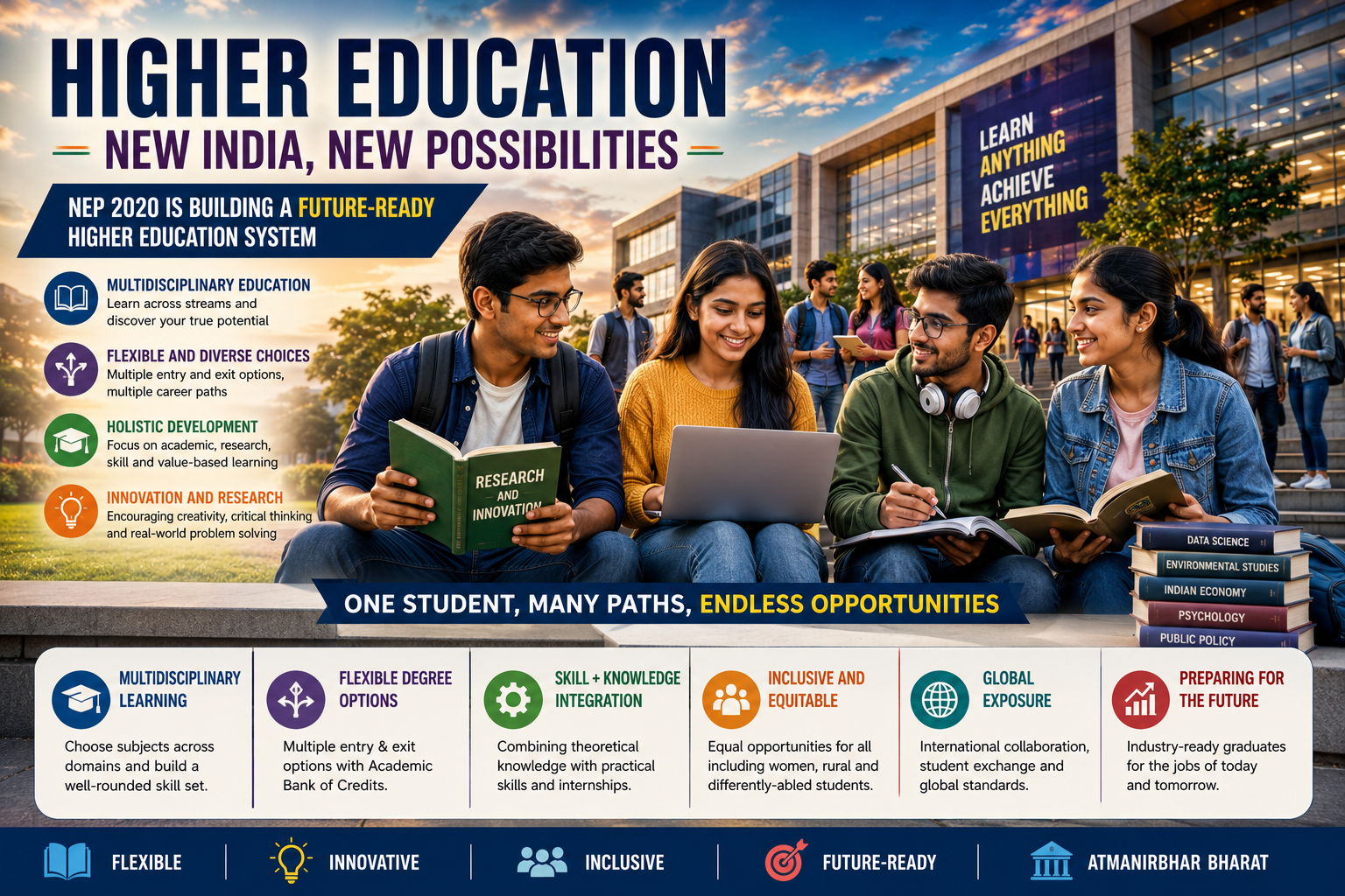 NEP 2020 higher education university India multidisciplinary degree