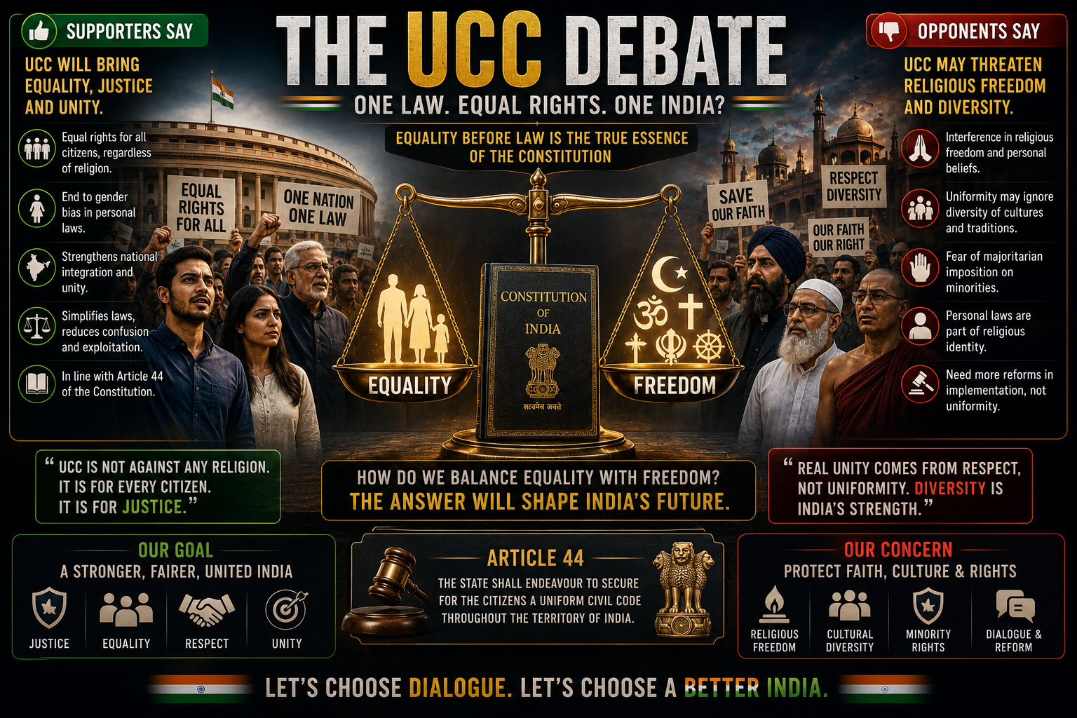UCC debate India supporters opponents religious groups 2026
