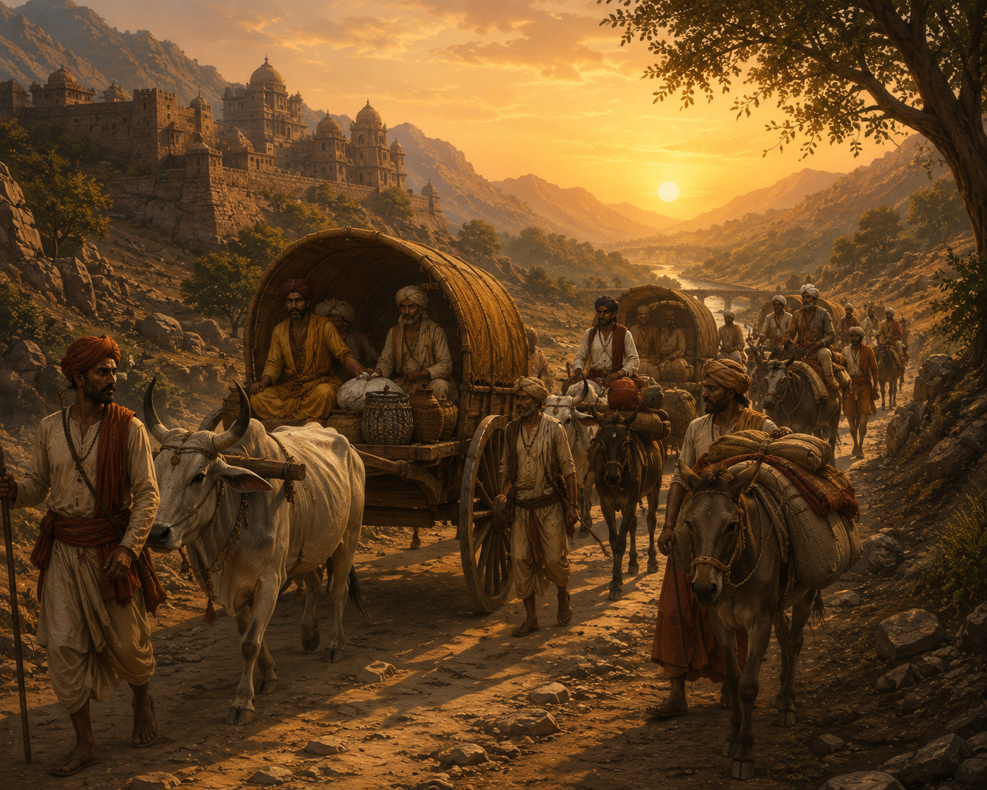 Ancient Indian trade caravan