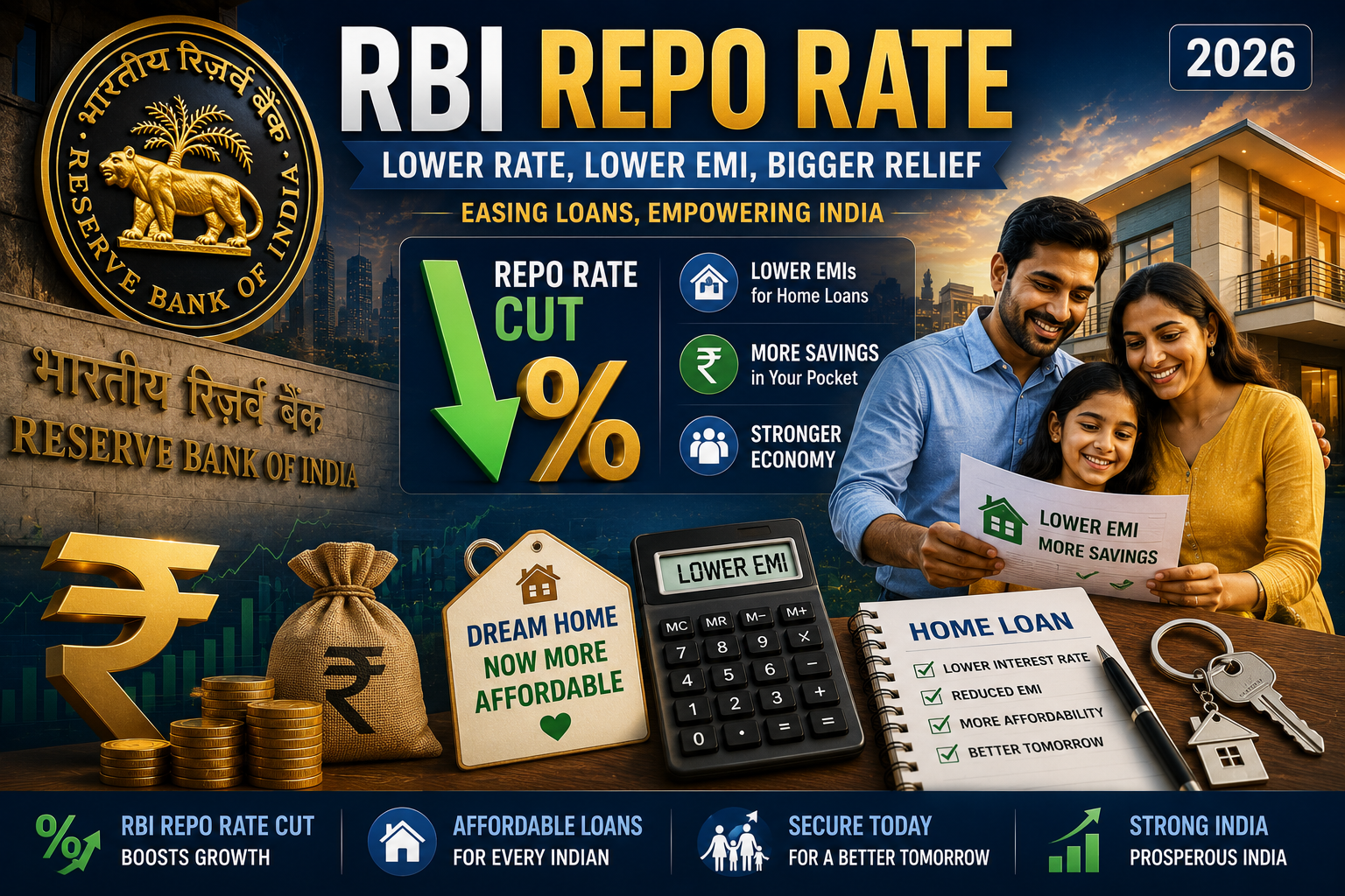 repo rate India RBI EMI home loan impact 2026