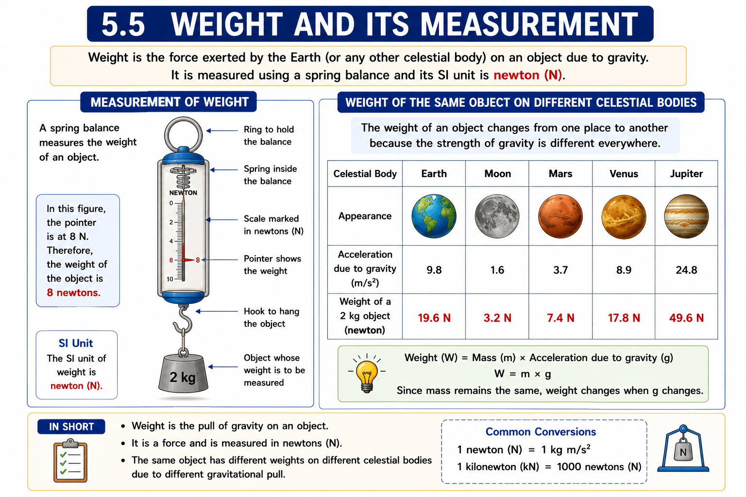 Spring balance weight measurement newton unit