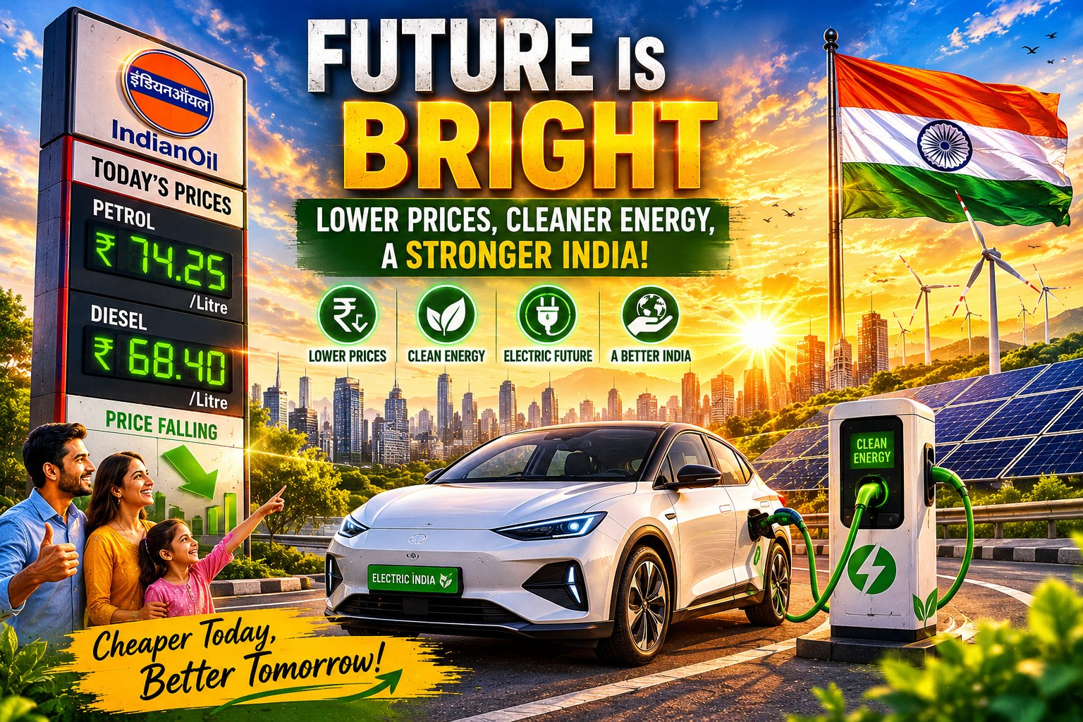 India electric vehicle future petrol price relief 2026