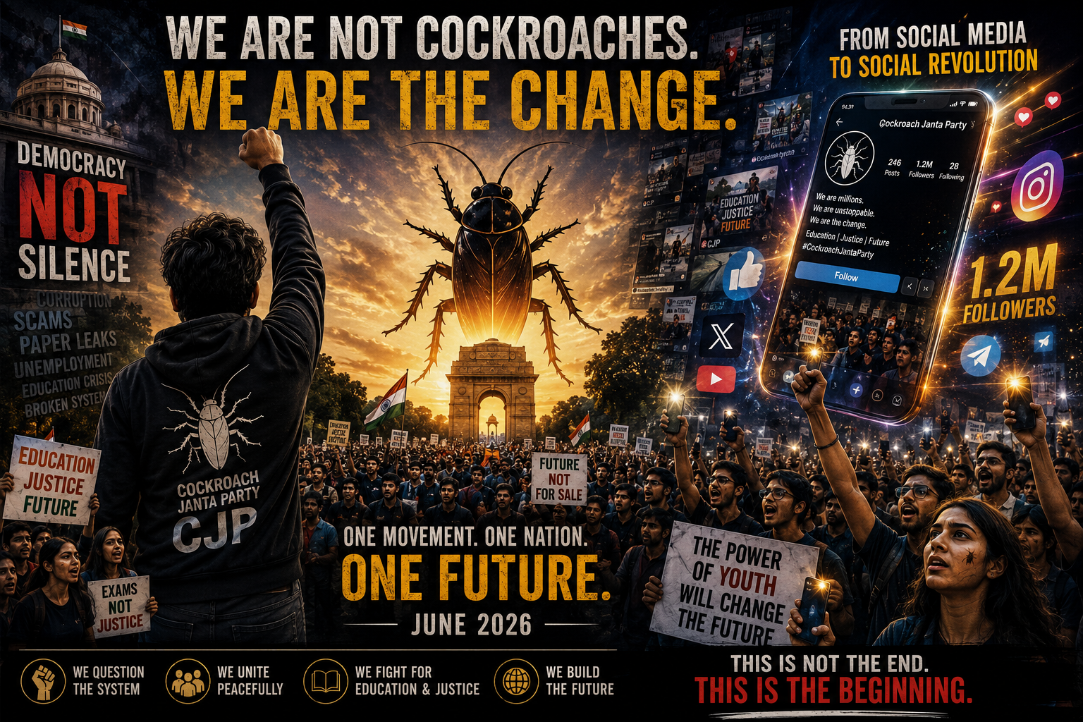 India democracy protest social media movement youth power 2026