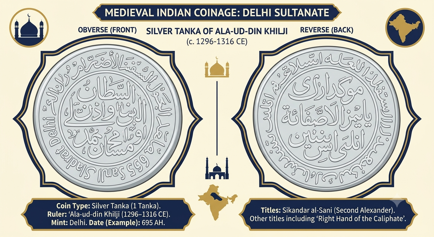 Coin minted by Ala-ud-din Khilji
