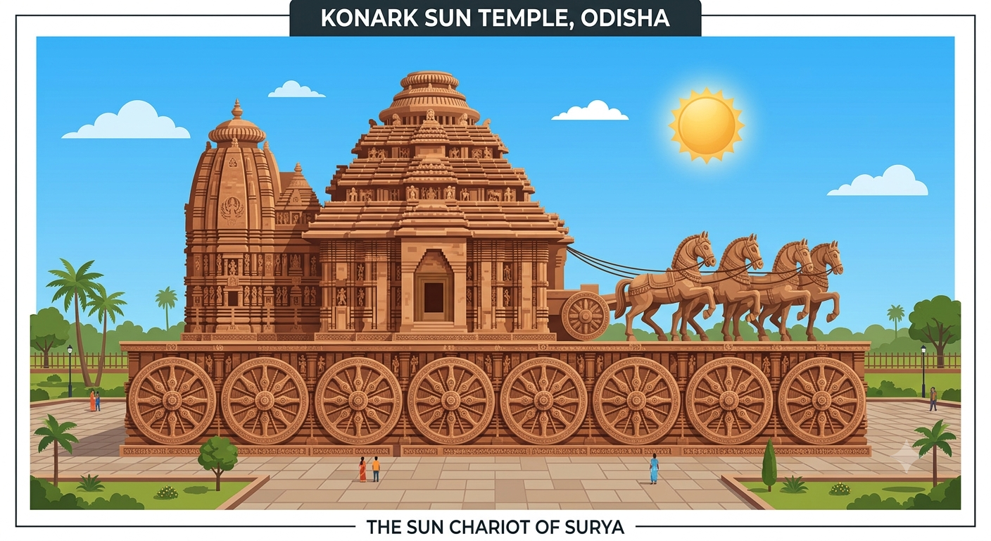 Konark Surya temple built by Narasimhadeva I