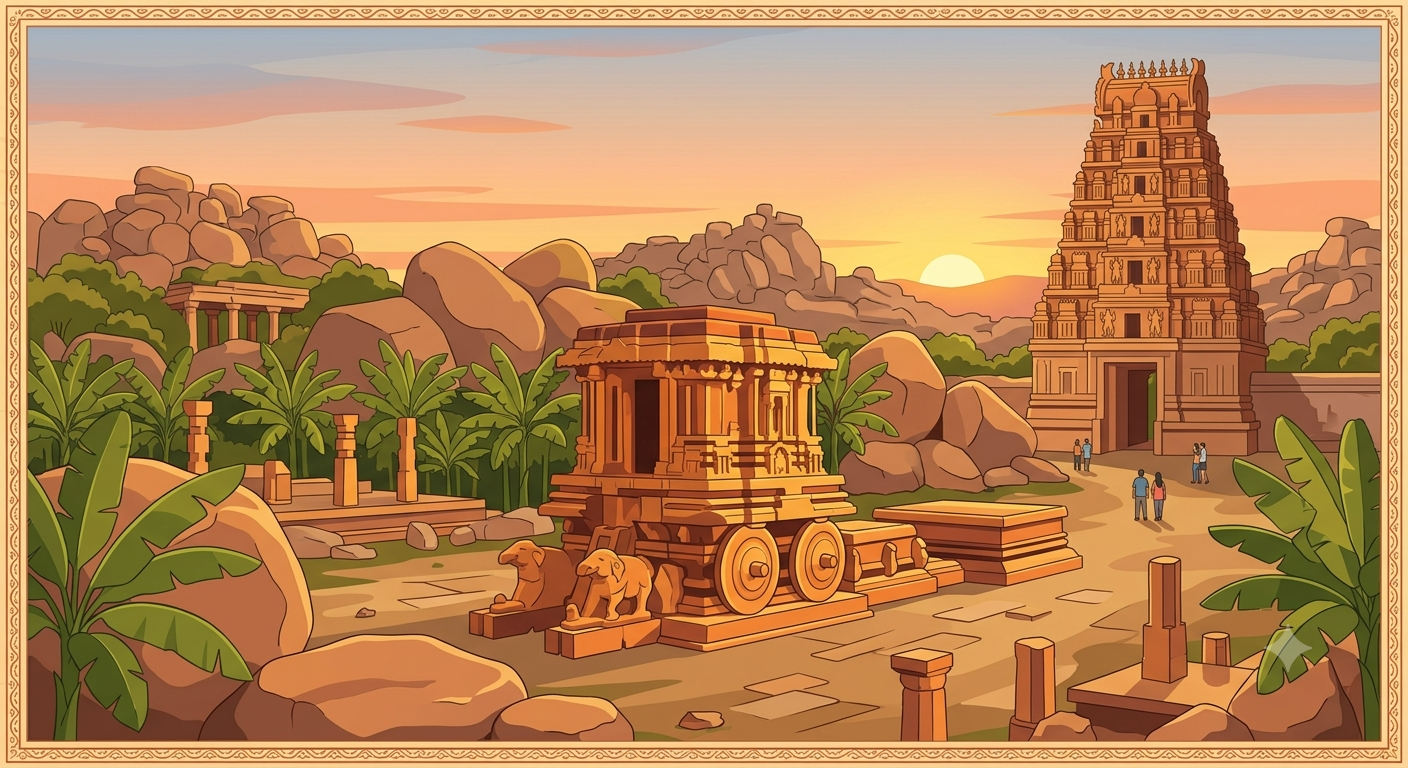Ruins of Vijayanagara city at Hampi