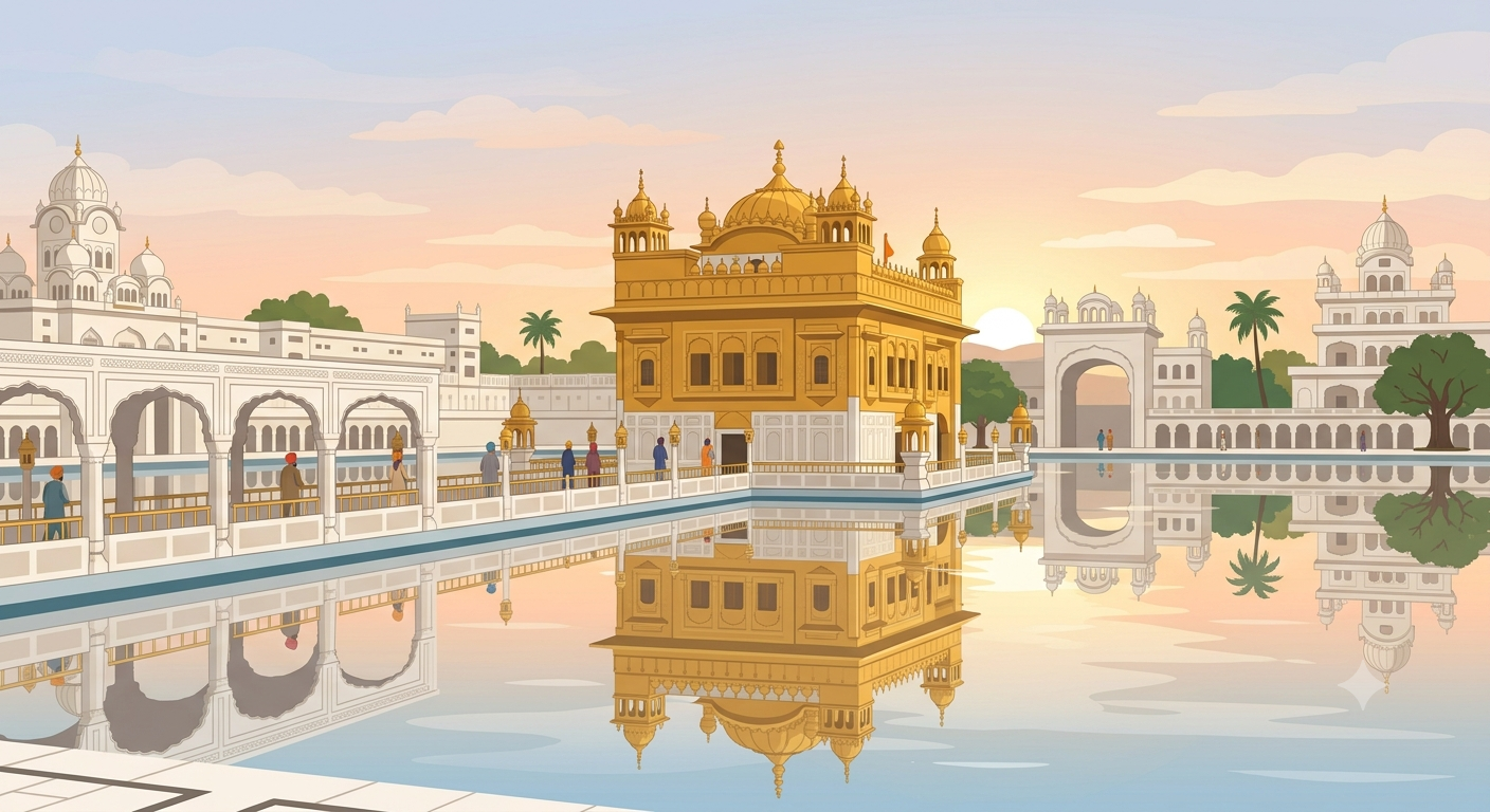 The Golden Temple Harmandir Sahib at Amritsar