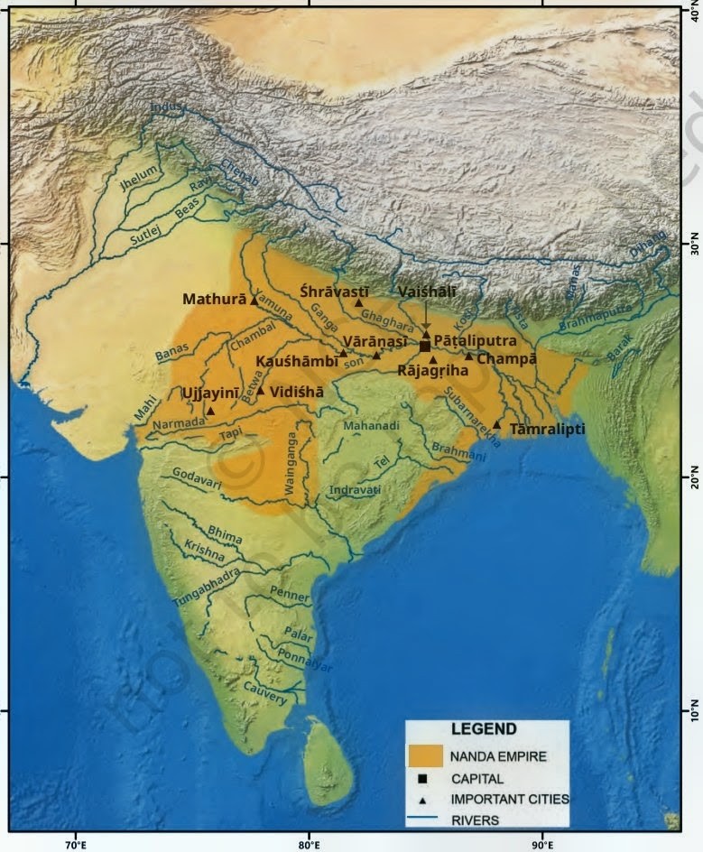 Map of the Nanda Empire