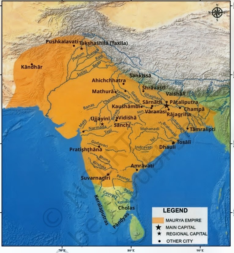 Map of the Maurya Empire