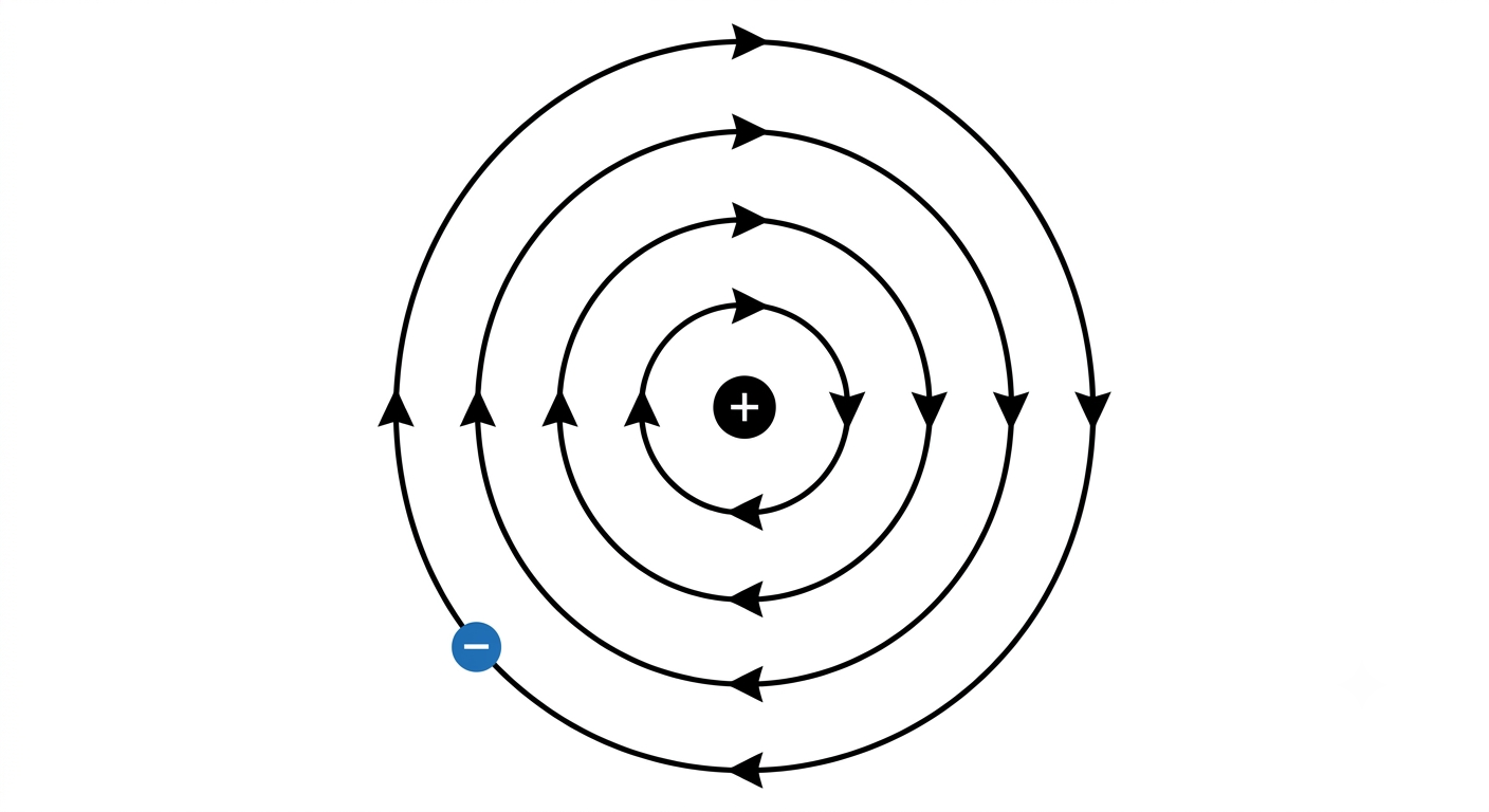 Spiral path followed by a charged particle on losing energy